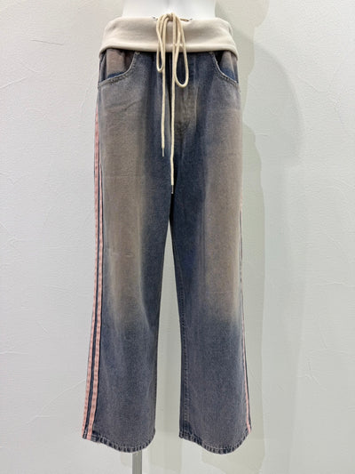 【予約⚡︎販売】オーバーダイリブデニムパンツ／710573／CYAN TOKYO／2027SS #1