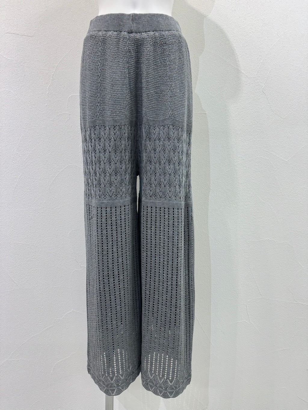 【予約⚡︎販売】トリプルゲージニットワイドパンツ／710579／CYAN TOKYO／2027SS #1