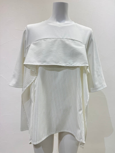 【予約⚡︎販売】サッカーストライプコンビトップス／710585／CYAN TOKYO／2027SS #1