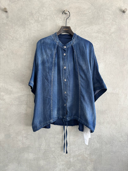 シアーデニムポンチョブラウス／CYNICAL