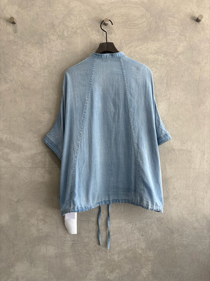 シアーデニムポンチョブラウス／CYNICAL