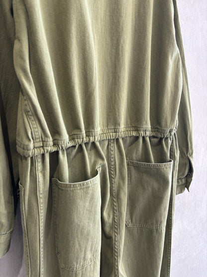 ヘリンボーンノーカラージャンプスーツ／LE MÉLANGE