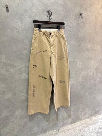 プリントコットンツイルパンツ／LE MÉLANGE