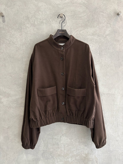 ワイドスリーブウーリーショートブルゾン／CYAN tokyo