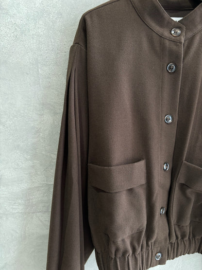 ワイドスリーブウーリーショートブルゾン／CYAN tokyo