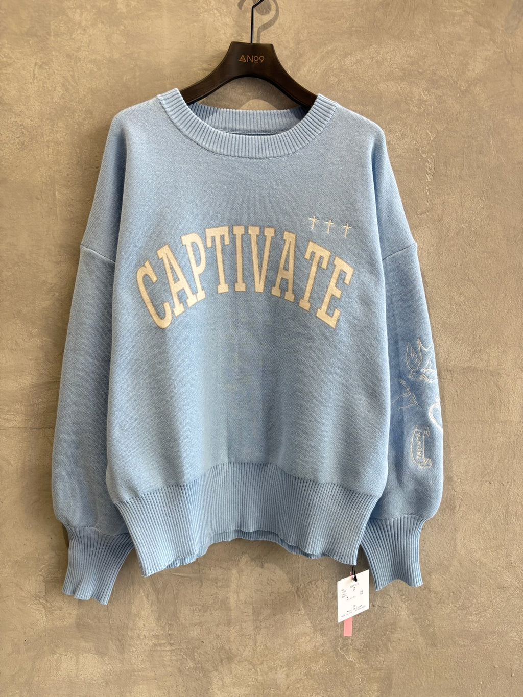 スウェットライク刺繍ニット／palm RICHE