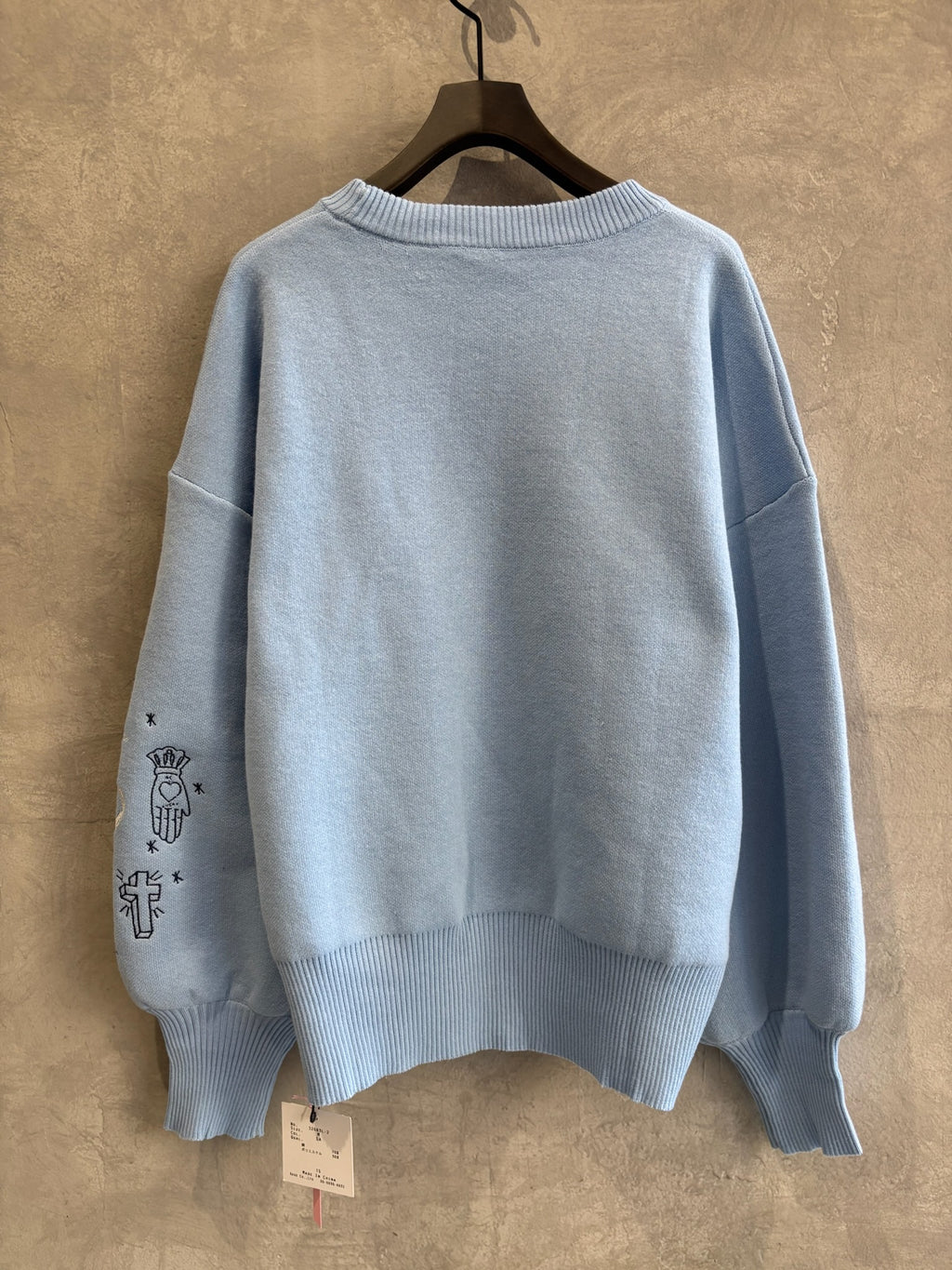 スウェットライク刺繍ニット／palm RICHE