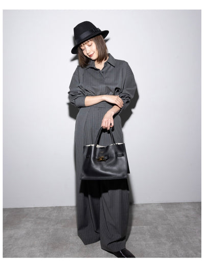 受付終了【予約⚡︎販売】ピンストライプワイドパンツ／MG PT-26095-A／MARGAUX VINTAGE／2026 AW＃1