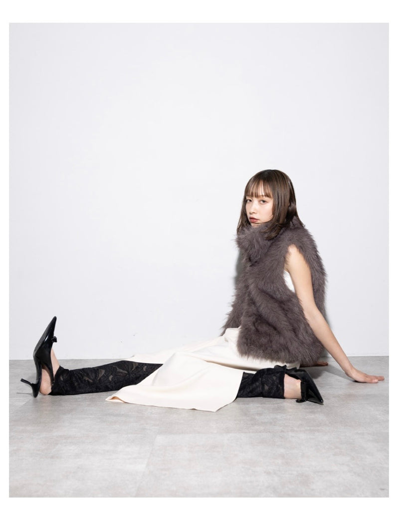 受付終了【予約⚡︎販売】フェイクファーベスト／MG JK-26100-A／MARGAUX VINTAGE／2026 AW＃1
