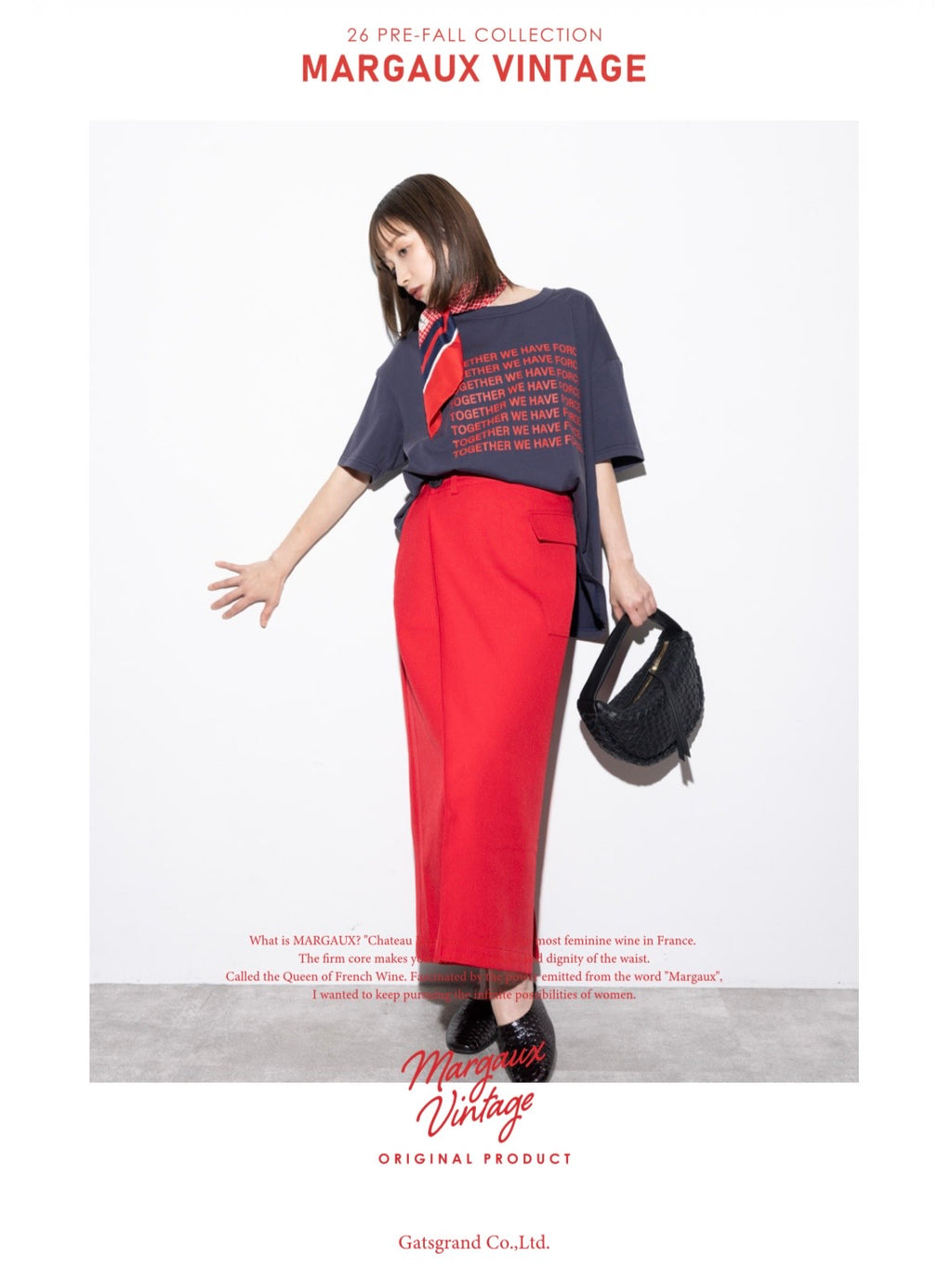 受付終了【予約⚡︎販売】ラップスカート／MG SK-26101-A／MARGAUX VINTAGE／2026 AW＃1