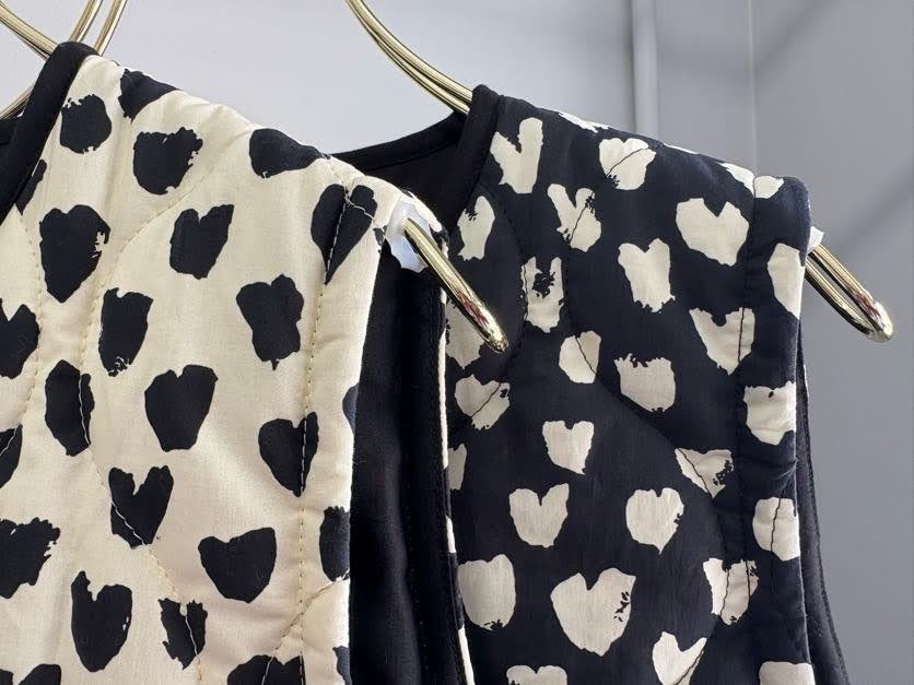 【予約⚡︎販売】ハート柄パディングベスト／MG JK-26086-A／MARGAUX VINTAGE／2026 AW＃1