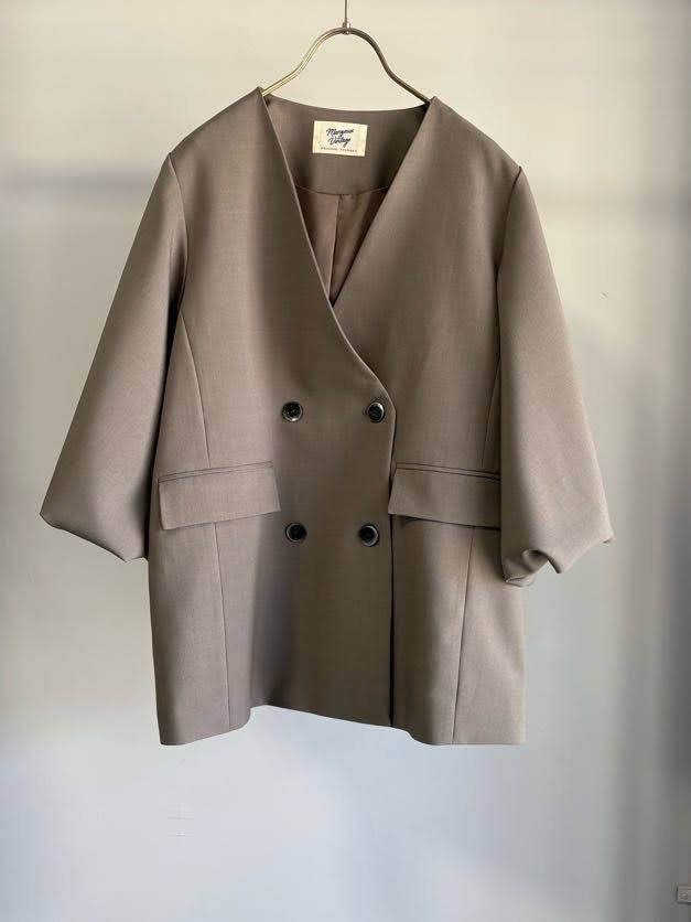 受付終了【予約⚡︎販売】バルーンスリーブノーカラーJK／MG JK-26088-A／MARGAUX VINTAGE／2026 AW＃1