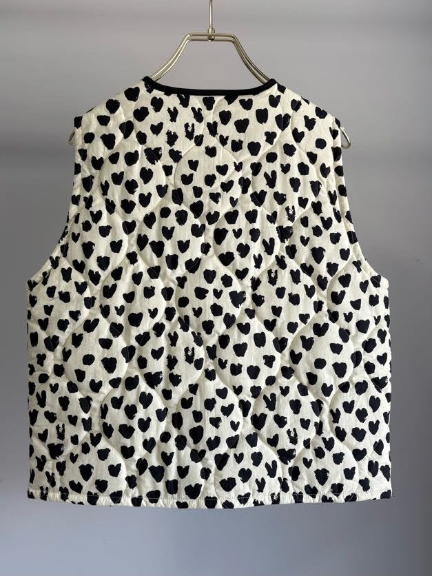 【予約⚡︎販売】ハート柄パディングベスト／MG JK-26086-A／MARGAUX VINTAGE／2026 AW＃1