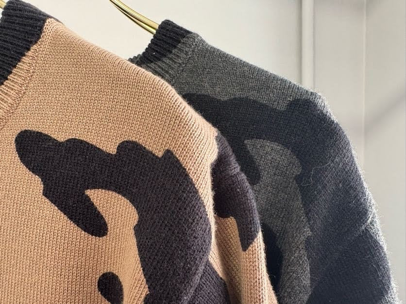 【予約⚡︎販売】レオパードプリントハーフスリーブニット／MG KN-26092-A／MARGAUX VINTAGE／2026 AW＃1