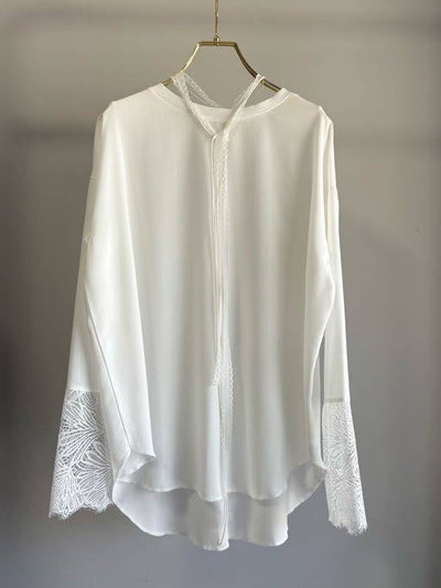 受付終了【予約⚡︎販売】シアーロンTEE カフスレース（リボン付き）／MG CT-26091-A／MARGAUX VINTAGE／2026 AW＃1