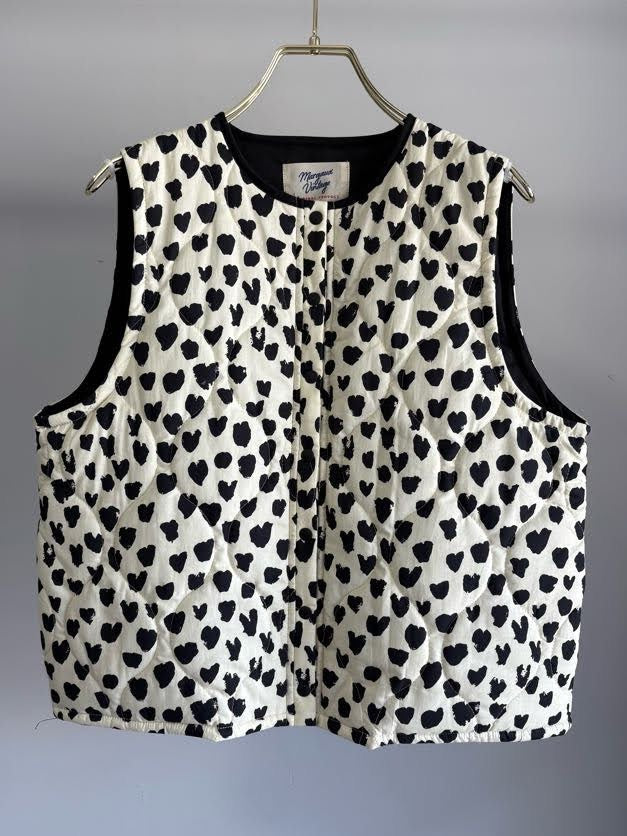 【予約⚡︎販売】ハート柄パディングベスト／MG JK-26086-A／MARGAUX VINTAGE／2026 AW＃1