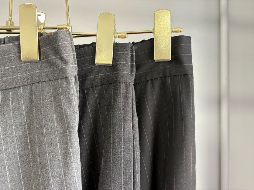 【予約⚡︎販売】ピンストライプワイドパンツ／MG PT-26095-A／MARGAUX VINTAGE／2026 AW＃1