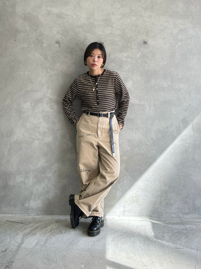 2WAYコーデュロイボーダーヘンリーネックロンT／8651002／LE MÉLANGE／2026 AW #2