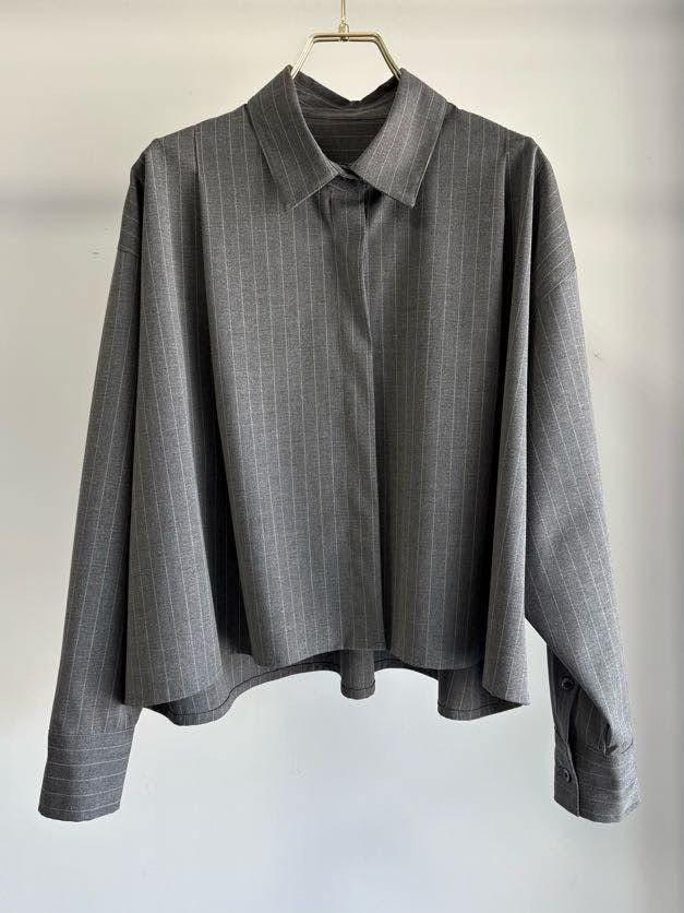 【予約⚡︎販売】ピンストライプブラウス／MG BL-26094-A／MARGAUX VINTAGE／2026 AW＃1