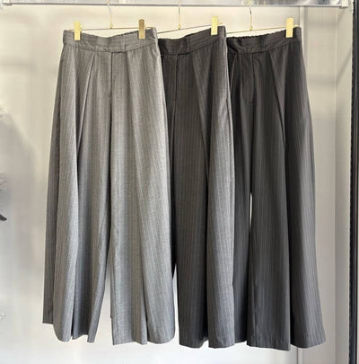受付終了【予約⚡︎販売】ピンストライプワイドパンツ／MG PT-26095-A／MARGAUX VINTAGE／2026 AW＃1