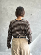 2WAYコーデュロイボーダーヘンリーネックロンT／8651002／LE MÉLANGE／2026 AW #2