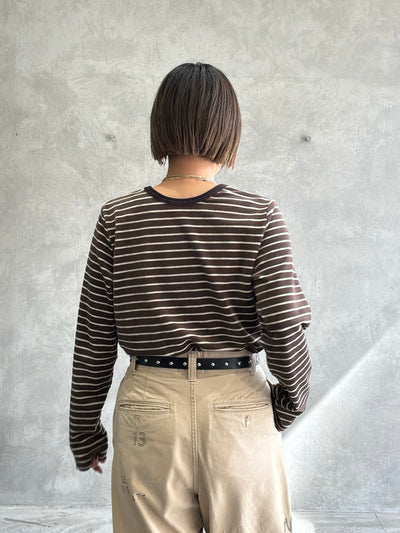 2WAYコーデュロイボーダーヘンリーネックロンT／8651002／LE MÉLANGE／2026 AW #2
