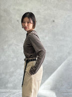 2WAYコーデュロイボーダーヘンリーネックロンT／8651002／LE MÉLANGE／2026 AW #2