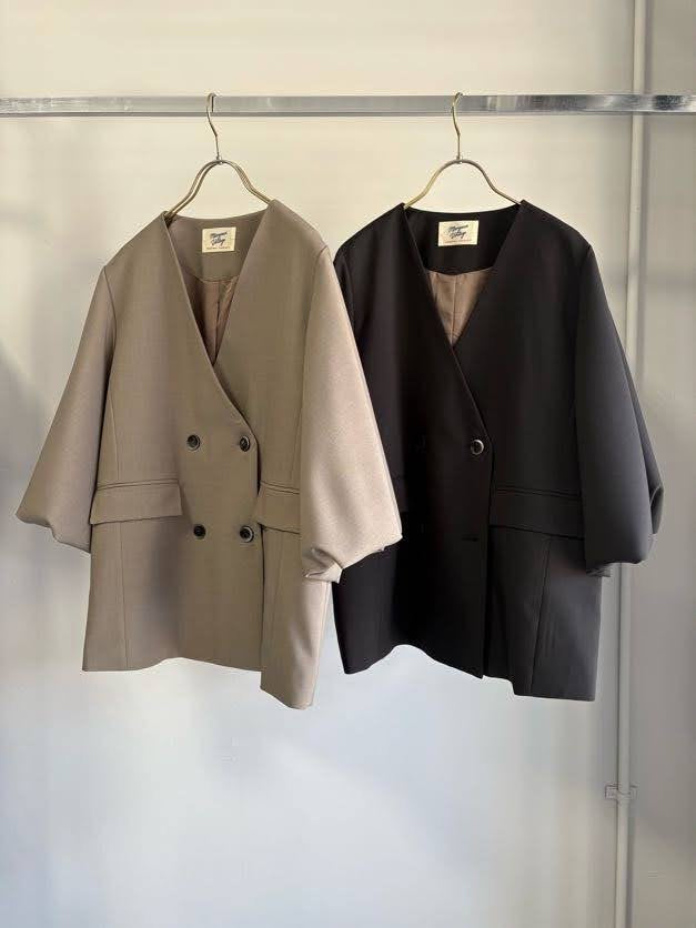 【予約⚡︎販売】バルーンスリーブノーカラーJK／MG JK-26088-A／MARGAUX VINTAGE／2026 AW＃1