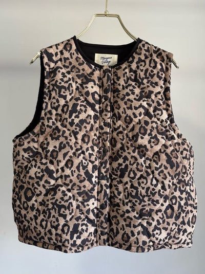 受付終了【予約⚡︎販売】レオパードパディングベスト／MG JK-26087-A／MARGAUX VINTAGE／2026 AW＃1