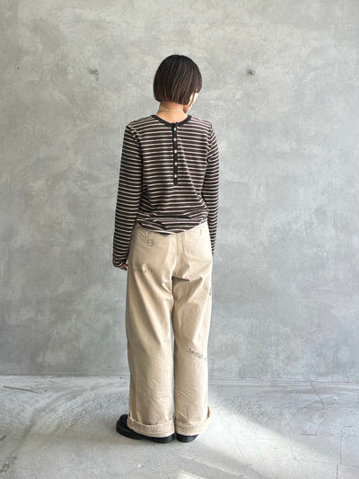 2WAYコーデュロイボーダーヘンリーネックロンT／8651002／LE MÉLANGE／2026 AW #2