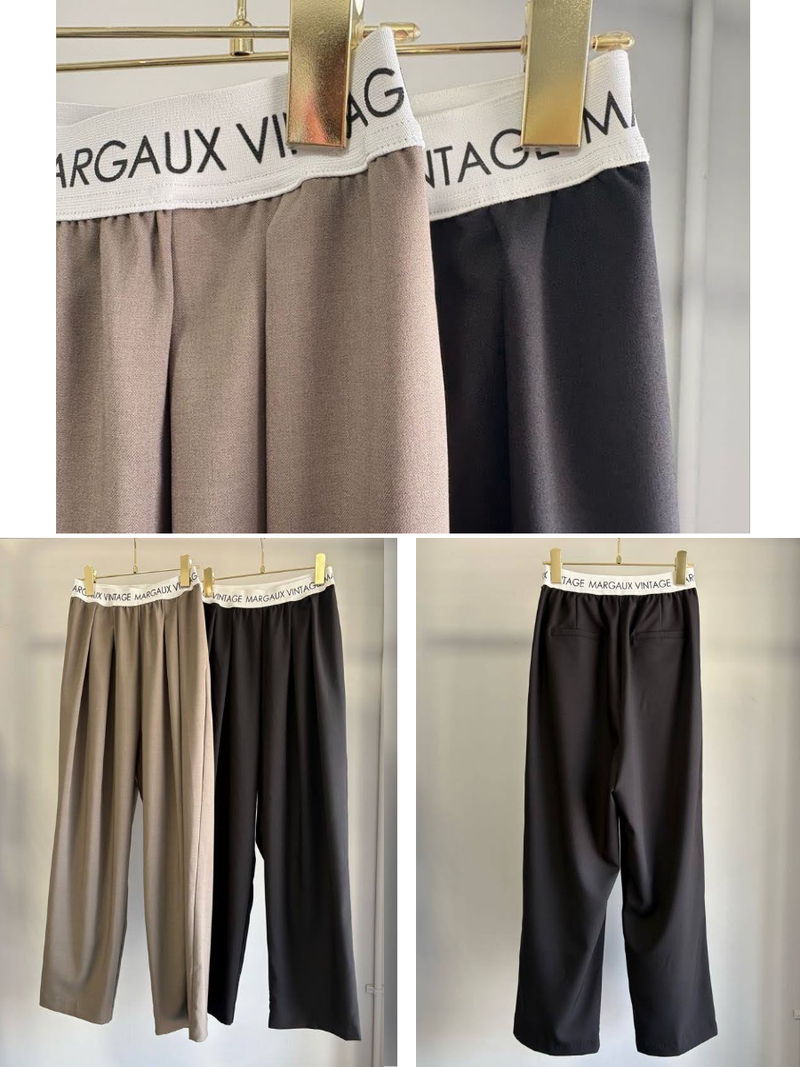 受付終了【予約⚡︎販売】ロゴウエストタックパンツ／MG PT-26089-A／MARGAUX VINTAGE／2026 AW＃1