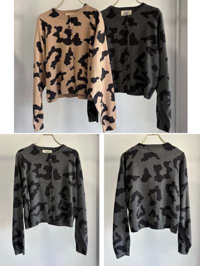 受付終了【予約⚡︎販売】レオパードプリントカーディガン／MG KN-26093-A／MARGAUX VINTAGE／2026 AW＃1
