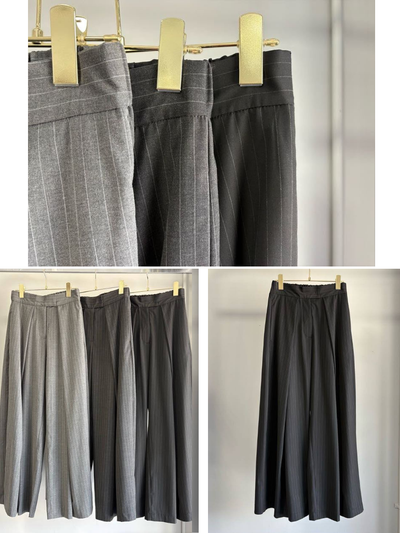 受付終了【予約⚡︎販売】ピンストライプワイドパンツ／MG PT-26095-A／MARGAUX VINTAGE／2026 AW＃1