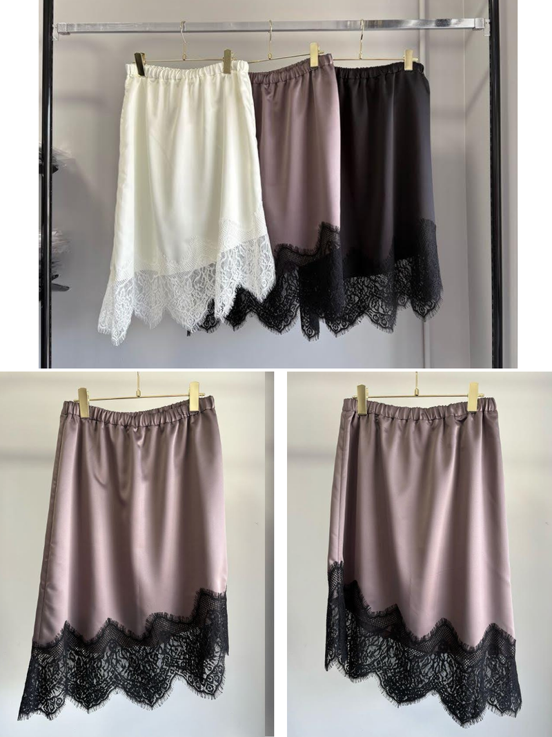 【予約⚡︎販売】ヘムレーススカート／MG SK-26097-A／MARGAUX VINTAGE／2026 AW＃1