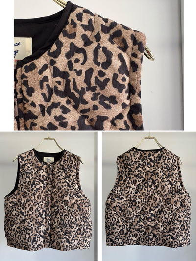 受付終了【予約⚡︎販売】レオパードパディングベスト／MG JK-26087-A／MARGAUX VINTAGE／2026 AW＃1