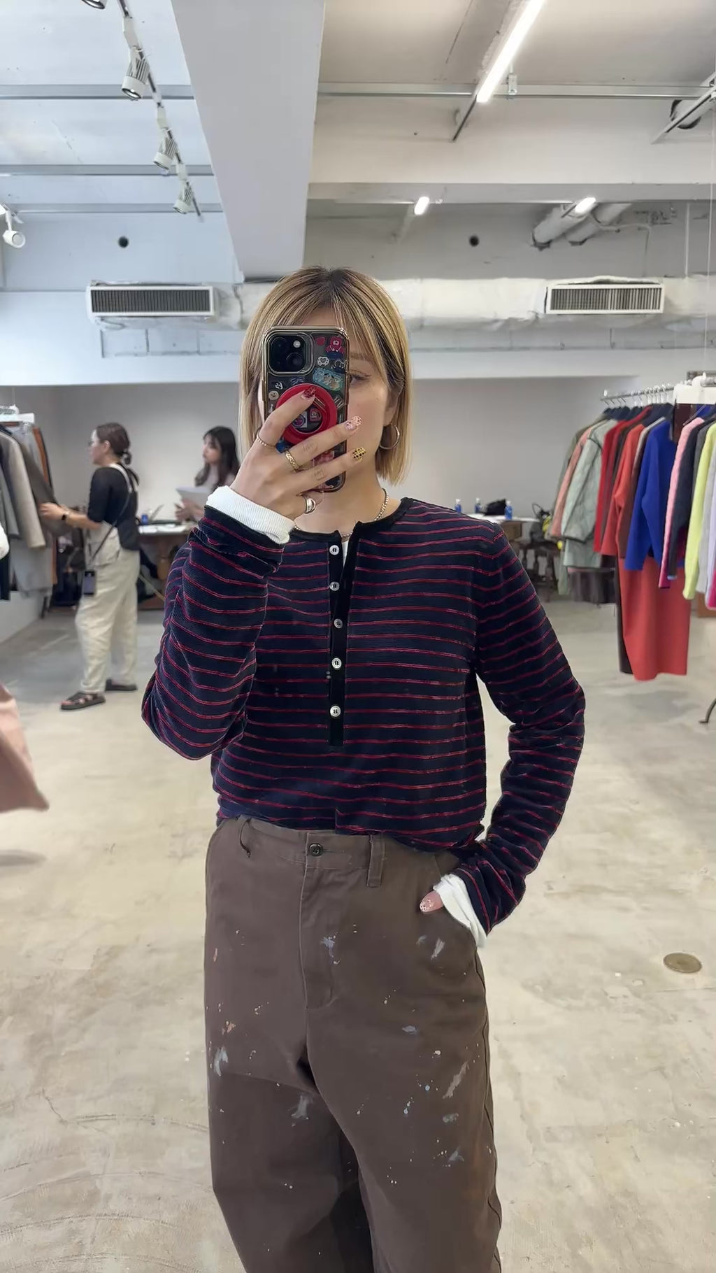受付終了【予約⚡︎販売】2WAYコーデュロイボーダーヘンリーネックロンT／8651002／LE MÉLANGE／2026 AW #2