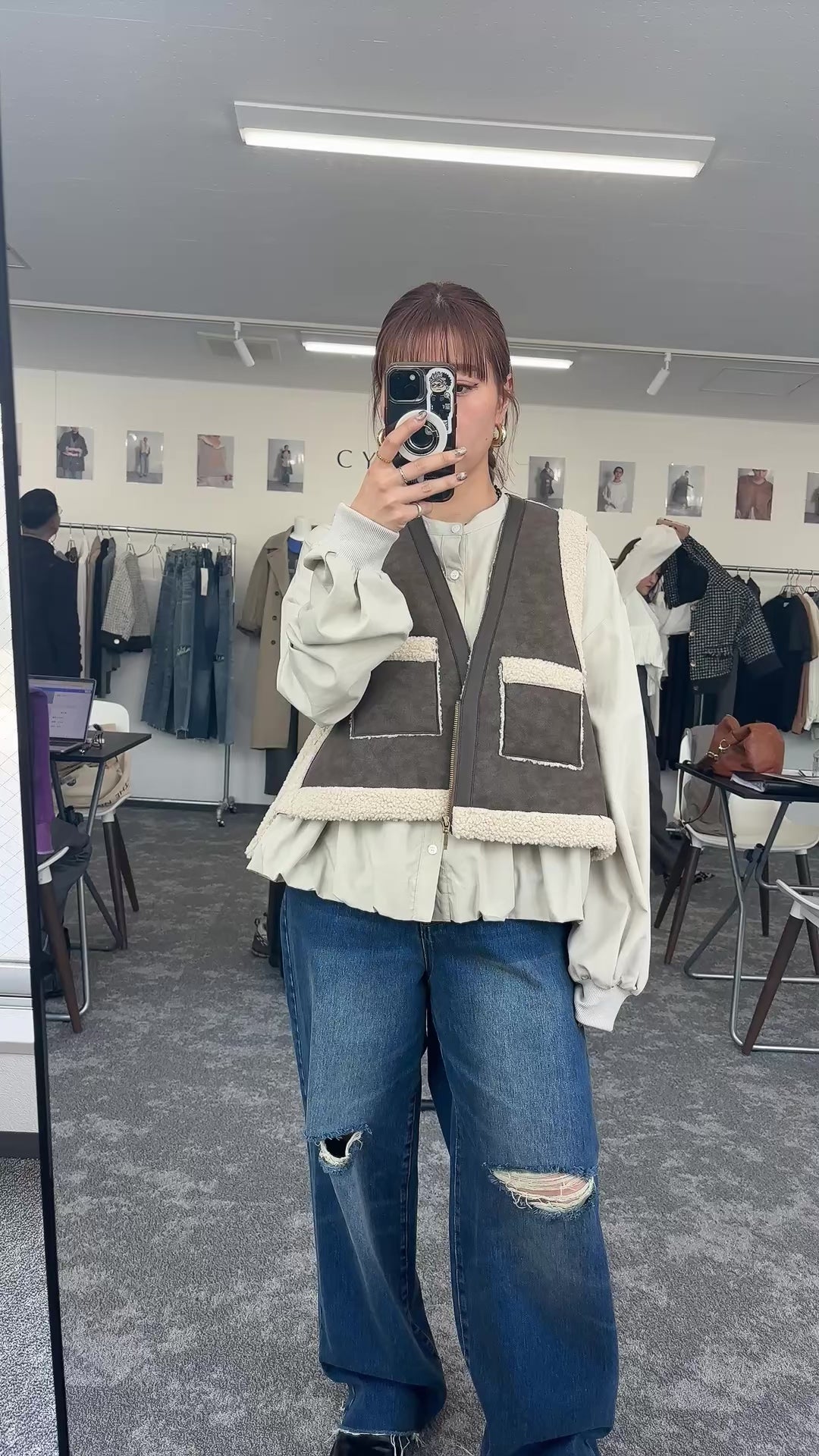【予約⚡︎販売】クラッシュデニムヴィンテージワイドパンツ／604494／CYAN tokyo／2026 AW#1