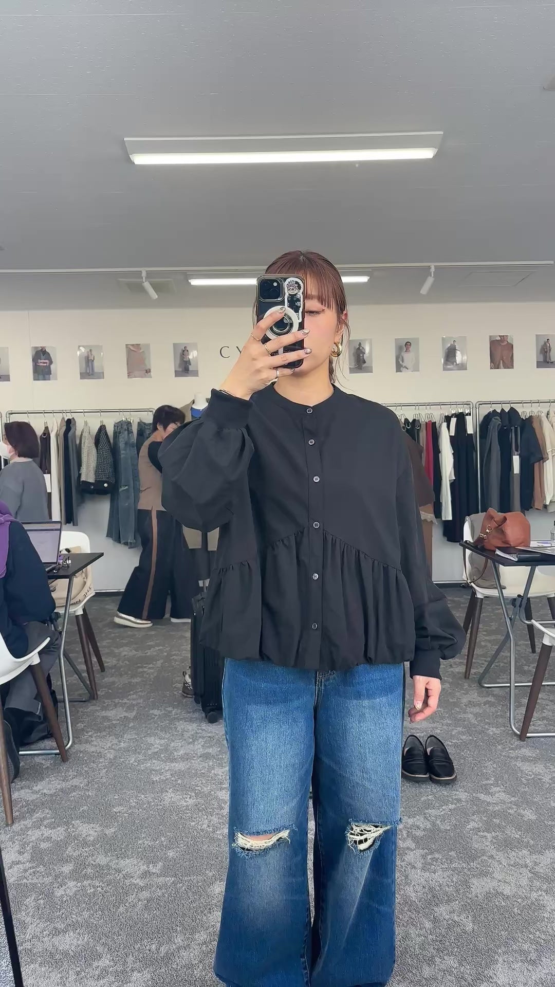 【予約⚡︎販売】ギャザーバルーンシャツ／604489／CYAN tokyo／2026 AW#1