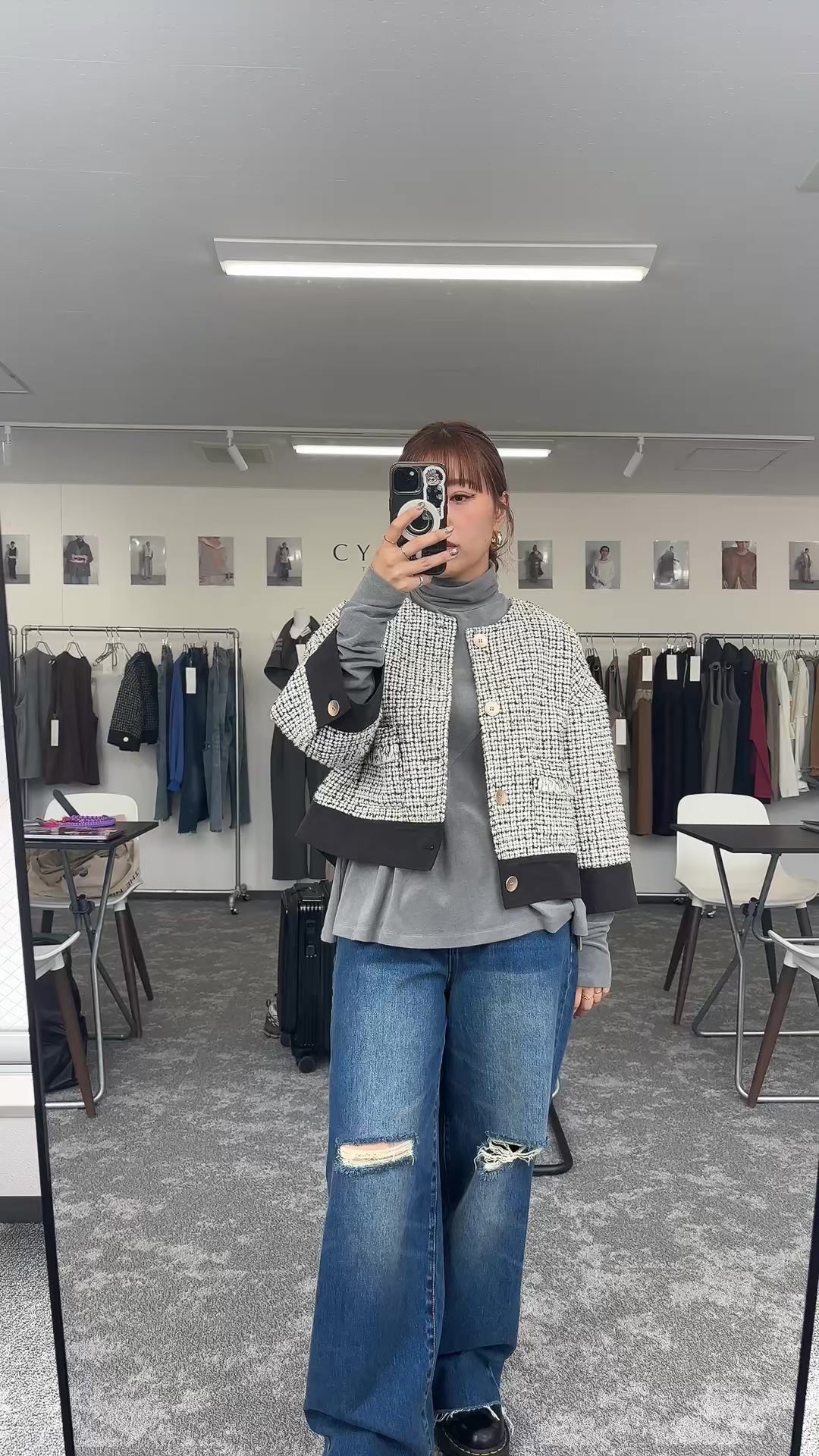 【予約⚡︎販売】アシメギャザーワームタートル／604506／CYAN tokyo／2026 AW#1