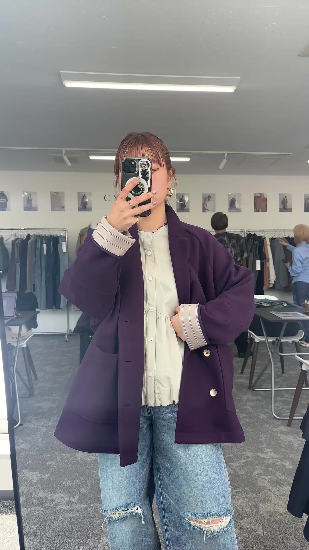 【予約⚡︎販売】マイクロフリースWジャケット／604513／CYAN tokyo／2026 AW#1