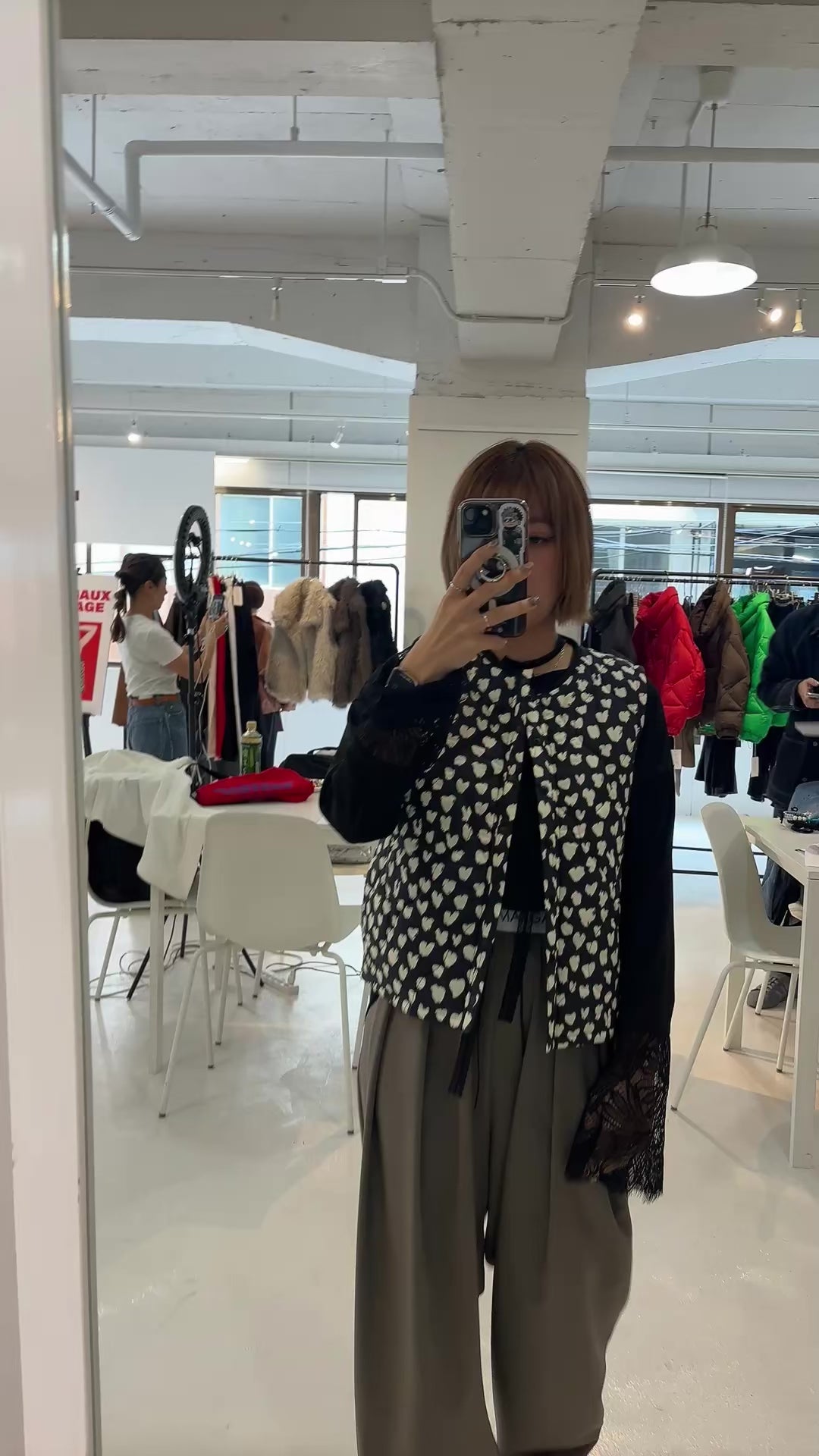 【予約⚡︎販売】ハート柄パディングベスト／MG JK-26086-A／MARGAUX VINTAGE／2026 AW＃1