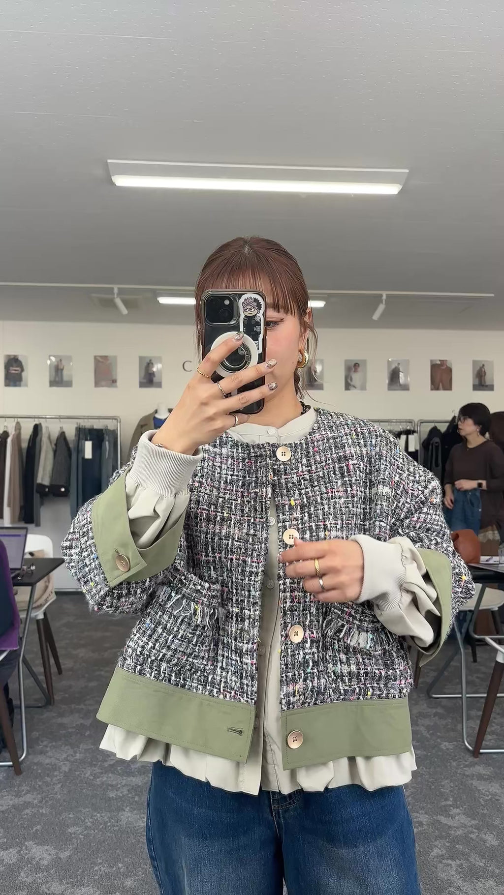 【予約⚡︎販売】ハーフスリーブ MIXツイードJK／604483／CYAN tokyo／2026 AW#1