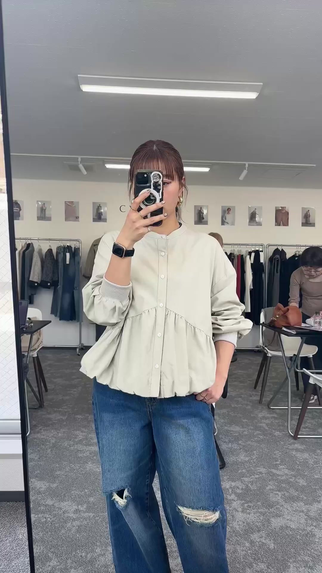 【予約⚡︎販売】ギャザーバルーンシャツ／604489／CYAN tokyo／2026 AW#1
