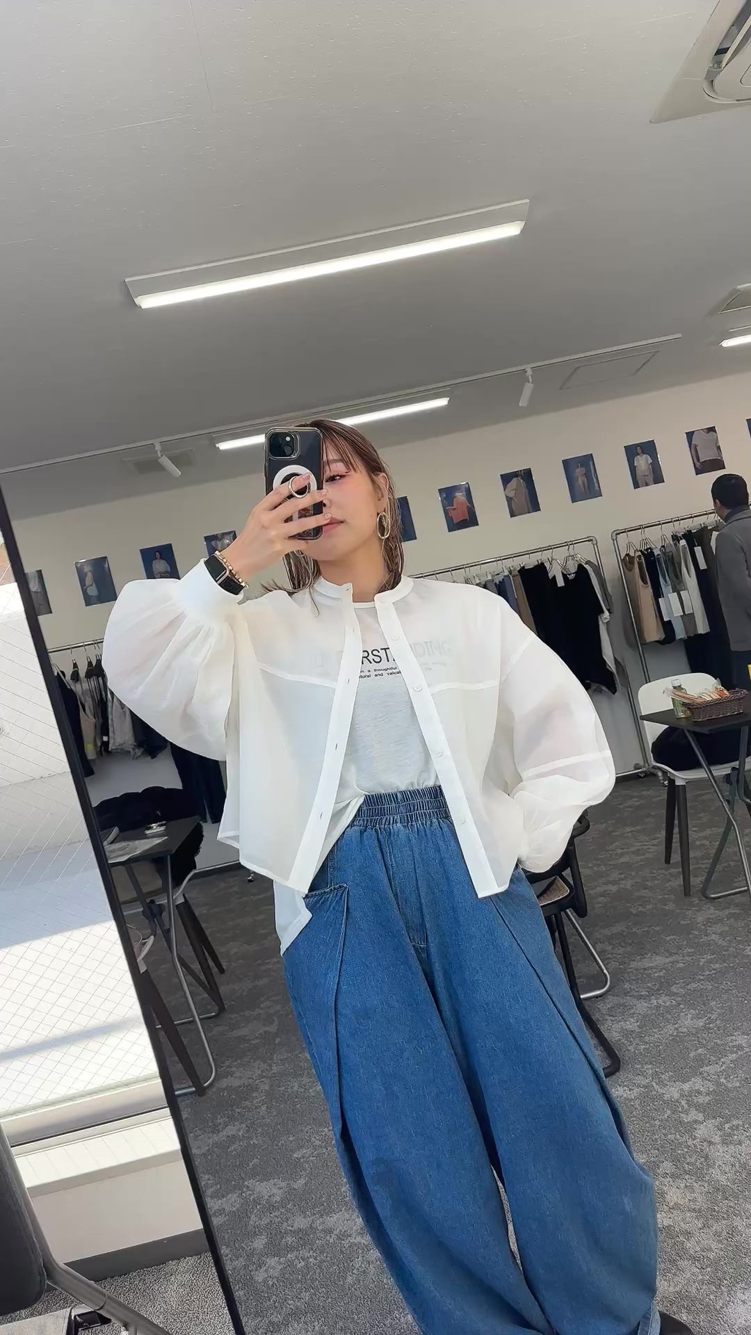 【予約販売】ソフトオーガンリブショートシャツ／601457／CYAN tokyo／2026 SS#2