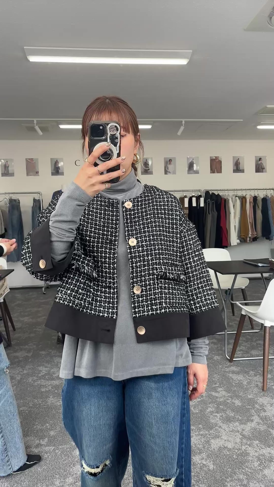 【予約⚡︎販売】ハーフスリーブツイードJK／604484／CYAN tokyo／2026 AW#1