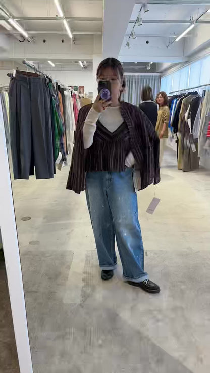 受付終了【予約販売】ストライプ柄・チェック柄シャツ／8613211／LE MÉLANGE