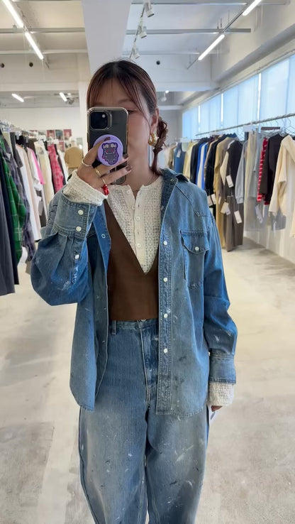 受付終了【予約販売】ヘンリーネックカットソー／8611002／LE MÉLANGE