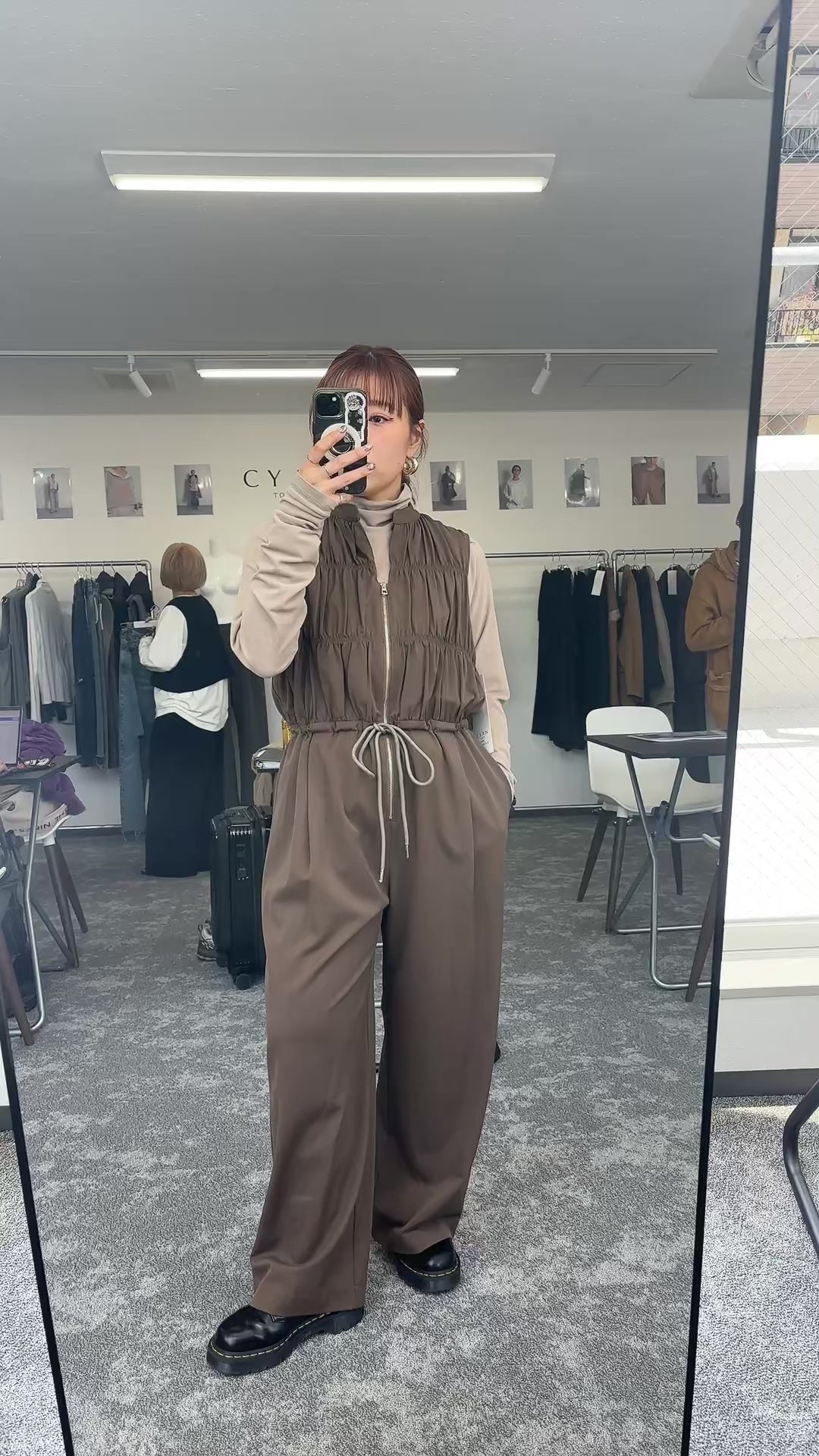 【予約⚡︎販売】ティアードスキッパーサロペット／604498／CYAN tokyo／2026 AW#1