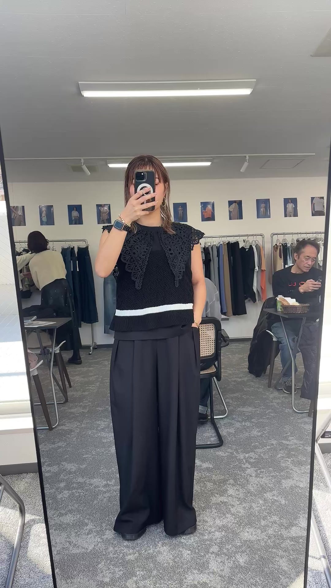 【予約販売】レースカラーノースリTOPS／601478／CYAN tokyo／2026 SS#2