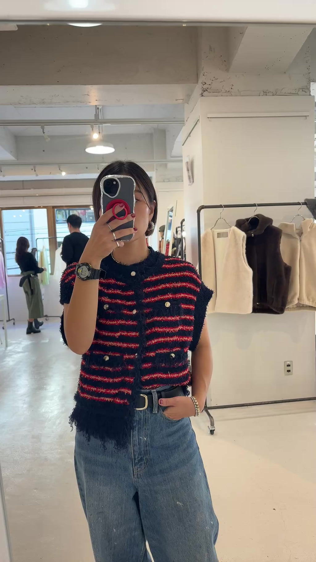【予約⚡︎販売】ボーダーシャネルニットベスト／MG KN - 27021 - S／MARGAUX VINTAGE／2027 PRE SPRING COLLECTION